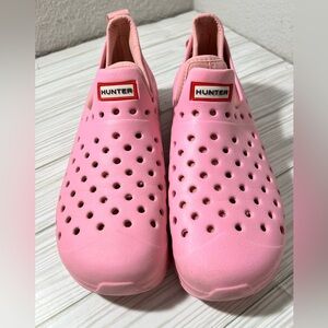 Hunter Girl's Slip On Water Sneaker shoe pink with‎ removable liner sole size 3